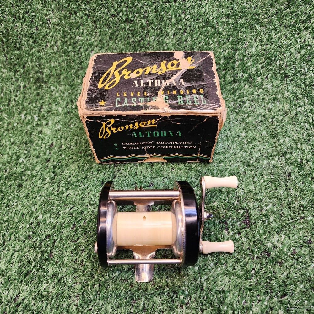 Rare Vintage Bronson Altoona 4200 Level Winding Casting Reel Original Box